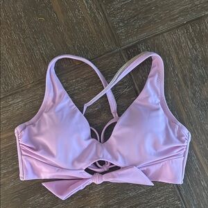 Lavender Bikini Top with Bow Detail